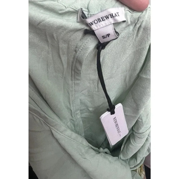 WeWoreWhat NWT  Kaia Self-tie Strap Jumpsuit In Aqua Foam Size Small Women’s - Picture 7 of 9